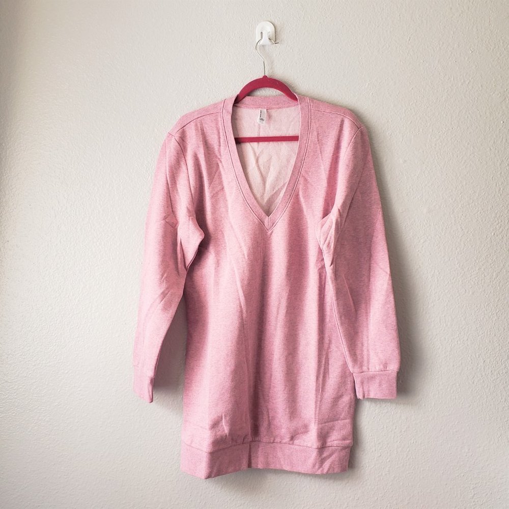 American Apparel Mock twist V dress size L NEW